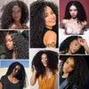 Human Hair Capless Wigs 220 Density Curly Human Hair Wig 13x4 HD Transparent Lace Frontal Wig Kinky Curly Wig Glueless 4x4 Closure Human Hair Wig Remy x0802