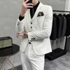 Herrenanzüge (Jacke, Hose, Weste), Hochzeits-Smoking, Revers, Bräutigam, formelle Kleidung, Slim-Fit-Blazer für Herren