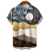 Männer Casual Hemden Hemd Hawaiian Luxus 3D Gedruckt Übergroßen Strand Urlaub Kurzarm Männlich Lose Bluse Sommer Mann Top 5XL