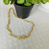 Choker Rvs Vierkante Link Chain Kettingen Voor Vrouwen Mannen Gouden Kleur Metalen Toggle Sluiting OT Gesp Kraag HipHop Sieraden