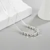 KOFSAC Summer Trendy Collana di perline geometriche per le donne 2022 Semplice argento 925 Clavicola Collane a catena Gioielli di lusso leggeri L230704