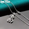 Mignon 925 collier en argent sterling pour femmes homme mariage 1630 pouces Zircon deux girafes pendentif bijoux de mode cadeaux de noël L230704