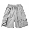 Herr shorts 2023 män hip hop streetwear jogger harajuku casual track sommar tröjor svart grå khaki