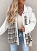 Giacche da donna Giacca di jeans Top 2023 Moda autunno Manica lunga Reticolo Bottoni Y2k Camicetta Jeans femminili Cappotto invernale Promozione