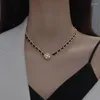 Cadenas para el cuello, conjunto de cuero Valorant, collar para mujer, tendencia coreana, abalorios sexys para hacer joyas, Gargantilla para parejas