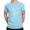 Men's T Shirts Lotus Flower Calligraphy (White) Fashion Shirt Design Philosophy Cotton Men T-Shirt Oversize For Adult Tees