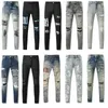 Nowe dżinsy designerskie do męskiej dziury jasnoniebieski ciemnoszary marka Włoch Mężczyzna długie spodnie spodnie uliczne dżins