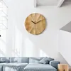 Wandklokken Modern Design Minimalistisch Massief Houten Klok Persoonlijkheid Decoratie Woonkamer Decor Thuis