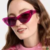Okulary przeciwsłoneczne 2023 Spring Sexy Cat's Eye Triangle Vintage damskie okulary Uv400 Street Fashion