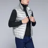 Coletes masculinos de inverno Duck Down Colete casaco ultraleve sem mangas puffer colete jaqueta ultrafina quente leve jaqueta cintura MWB014 230807
