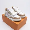 Designer Sneaker Virgil Trainer Casual Shoes Denim präglade kalfskinn läder abloh vit grön röd blå bokstav överlägg plattform låg sneakers storlek 36-45 03