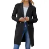 Kvinnors dike rockar långärmad lapel dubbelbröst smal montering kappjacka överrock höst vinter mode fritid eleganta jackor