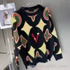 Frankreich Paris Designer Damen Strickwaren sexy Hemden tragen Netzrot mit hohler Buchstabenstickerei vorne bequeme Strickpullover Pullover Kleidung