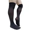 Chaussettes pour hommes vague rayé hommes sur le genou haut Sexy bas longue mode formelle Lingere Tube tuyau doux respirant