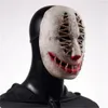 Máscara de Joker de Halloween Cosplay Scary Killer Clown Half Face Latex Helmet Party Costume Props GC2240