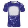 Kerstfeest Sublimatie Blanco T-shirt Gebleekte Korte Mouwen Tye Dye Tee Tops Voor DIY Thermische Transfer Afdrukken Volwassenen Kinderen