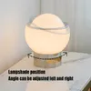 Clan lámpara de escritorio Creative Protein Glas Ball Lamp Home Atmósphere Decor Night Light Dormitorio Mesita de noche sala de estar lámparas de diseño HKD230807