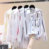 Frauen Blusen 2023 Kleidung Frühling Koreanische Lose Gestreiften Shirts Weibliche Lange Hülse Dünne Damen Tasten Casual R115