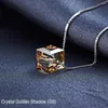 Pendant Necklaces 11.11 Square Beads Pendants For Women Fashion Platinum Chain Made With Austria Crystal Wedding Party Jewelry