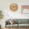 Wandklokken Modern Design Minimalistisch Massief Houten Klok Persoonlijkheid Decoratie Woonkamer Decor Thuis