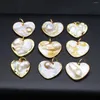 Pendant Necklaces 2023 Natural Shell Heart Mother Of Pearl Beads Charms For Making DIY Earring Necklace Jewelry Accessories 1pc