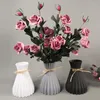 Vases Fleur Vase Blanc Imitation Céramique Pot Décoration Maison Table En Plastique