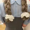 Moda wielowarstwowa koronkowa sznurka elastyczne opaski do włosów dziewczęta eleganckie kucyk uchwyt do włosów lina kobiet romantyczne akcesoria do włosów