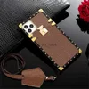 Custodie per telefoni L Flower Square di design di lusso per iPhone 14Pro Max 14Plus 13pro xr xsmax 11promax 12 13 promax fashion classic small Flowers Custodia in pelle PU CoverKD387