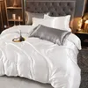 Bedding sets WASART Luxury satin rayon bedding set nordic white duvet cover single double queen king size quilt 150180 comforter 230807