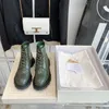 Designer G Hoogste versie Martin Boots 2023 Nieuwe dikke zool echt leer Britse stijl Matsutake korte laarzen met veters