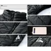 Kamizelki męskie marka zimowa kamizelka podgrzewana Kobiety 2023 Kolor stałego kurtka USB stojak kołnierz zewnętrzna ciepła ogrzewanie samiec
