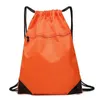 DrawString Sports Bag Basket Ryggsäckar Solid Color Bundle Ryggsäck Ljus utomhus ryggsäck Tryckt Nylon Drawstring Bag 230815