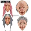 Party Masks CGMGTSN Old Man Cosplay Costume Mask Realistic Mormor Mormor Latex Mask Full Head Helmet For Adults Halloween Props J230807