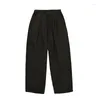 Pantalon homme VIN MUK motif Vertical japonais lâche mince rayé décontracté été Vintage en relief taille élastique pantalon