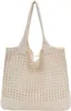 Micmores Crochet Sacs de Plage pour Femmes Tissé Voyage Fourre-Tout Filet de Pêche Sac à Main Shopping Grand Sac à Bandoulière Hobo pour Fête de Pique-Nique de Vacances HKD230807