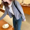 レディースニット春秋の女性セーターショートカーディガンコットンボタンファッション韓国