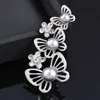 Broches Broches LEEKER Vintage Argent Couleur Métal Broches Creuses Broches Avec Big Pearl Femmes Robe De Soirée De Mariage Bijoux LK7 HKD230807