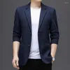 Ternos masculinos 2023 Moda Boutique Casual Butique Double Fuckle Suit / Masculino Slim Business Dress Dress Jacket Coat / for Men