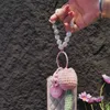 Pendentif Mobile en tricot tulipe, porte-clés, lanière de perles à main, lanière universelle anti-perte, sangle de clé, lanière de téléphone portable