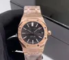 AP Mens Watch Designer Luxury Automatic Movement Watches Rose Gold Size 42mm 904L rostfritt stål Remvattentäta safirklockor