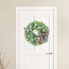 Decorative Flowers Eucalyptus Pumpkin Wreath Front Door Outside 16in Wall Hanging Artificial Wreaths For Balcony Indoor Outdoor Home Wedding