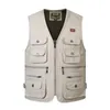 Men's Vests Plus Size S-4XL Tactical Masculine Waistcoat Male Multi Pocket Unloading Sleeveless Vest Pographer Reporter Summer Jacket 230804