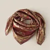 Scarves Solid Color Scarf With Golden Printed Musulman Glitter Headscarf Women Islamic Turban Shawls Head Wraps Bandana
