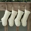 Decorações de natal meias de malha presente de natal decoração para férias em família