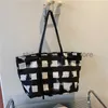 Totes Trendy Borsa tote ad alta capacità per le donne 2023 New Fashion Texture Underarm One Shoulder Commuter Bag Checker Handbagstylishhandbagsstore