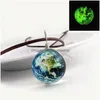 Pendentif Colliers Mode Starry Outer Space Universe Gemstone Glow In The Dark Glass Ball Collier Pour Femmes Hommes S Bijoux Mix Modèles Dhysa