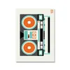 Tape Record Deck Canvas Painting Cassette Player Pop Posters And Print Art Wall Music Modern Game Boy Room Wall Decor Wo6