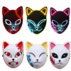 Masques de fête Demon Slayer Tanjirou Masque Sabito Mascarilla Anime Makomo Cosplay Masques Halloween Costume Mascaras LED AU07