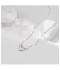 925 Sterling Silver Minimaliste Creux AMOUR Coeur Collier pour Femmes Couples Géométrique Clavicule Chaîne Parti Bijoux Cadeau L230704