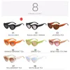 Óculos de sol moda cateye feminino marca designer masculino luxo multicolor óculos redondos para mulheres elegantes acessórios de verão uv400